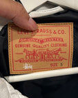 STUSSY X LEVI’S LEATHER TRUCKER JACKET ‘WHITE’