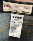 EVISU LOT 2000 DIACOCK PRINT DENIM 'INDIGO/BLACK'