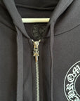 CHROME HEARTS HORSESHOE FLORAL ZIP UP HOODIE ‘BLACK’