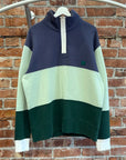 ACNE STUDIOS OVERSIZED FLINT FLAG QUARTER ZIP RUGBY ‘MULTI’