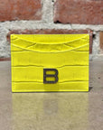 BALENCIAGA CROC BB CARD HOLDER ‘YELLOW’