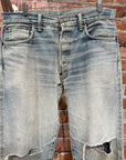 EVISU VINTAGE BIG E THRASHED DENIM ‘LIGHT BLUE’
