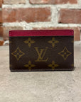 LV MONOGRAM CARD HOLDER ‘BROWN/CHERRY’