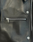 RICK OWENS X SUIC*DE SS26 TEMPLE VEGA LEATHER JACKET ‘BLACK’