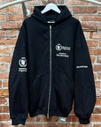 BALENCIAGA FW24 WORLD FOOD PROGRAMME ZIP HOODIE ‘BLACK’
