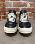 RICK OWENS MAINLINE LEATHER VINTAGE SNEAKERS ‘BLACK’