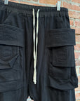 RICK OWENS FW21 GETHSEMANE DRKSHDW RIG CREATCH CARGOS ‘BLACK’