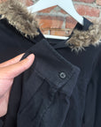 SUPREME FW24 FUR HOODED FLANNEL ‘BLACK’
