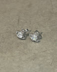 VIVIENNE WESTWOOD CRYSTAL STUD EARRINGS 'CLEAR'