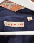 MARNI X UNIQLO OVERSIZED CAMP COLLAR SHIRT ‘NAVY’