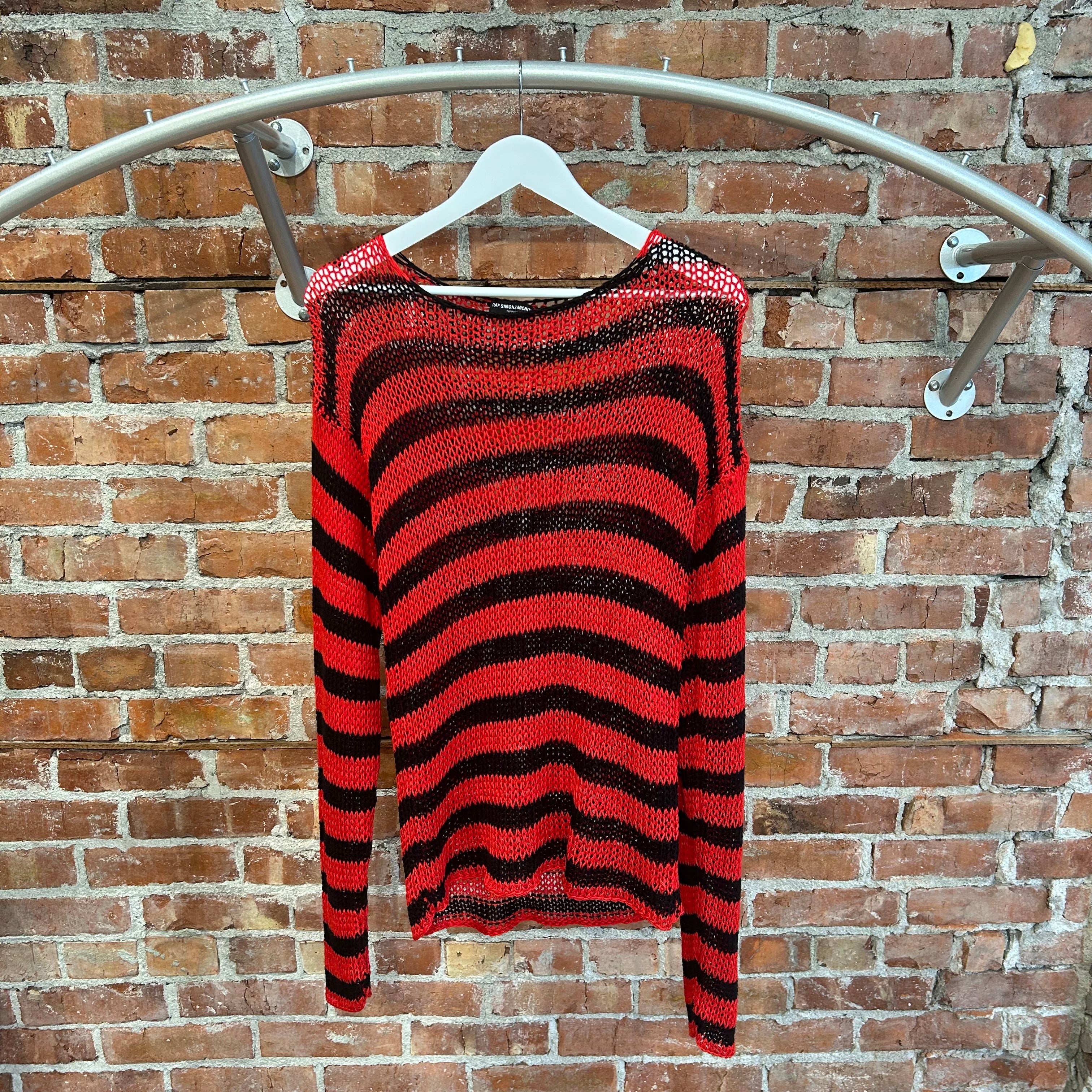 AW13 Raf Simons Striped Mohair Punk Knit 【公式通販】