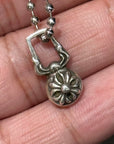 CHROME HEARTS CROSS BALL ZIPPER NECKLACE ‘SILVER’