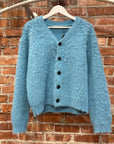NO MAINTENANCE SHAG CARDIGAN ‘BLUE’