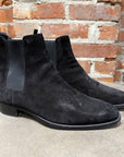 SAINT LAURENT WYATT 30 SUEDE CHELSEA BOOTS ‘BLACK’