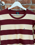 HYSTERIC GLAMOUR STRIPED LONGSLEEVE ‘BURGUNDY/CREAM’