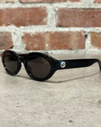 GUCCI LINK LOGO ROUND FRAME SUNGLASSES ‘BLACK’