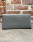 BALENCIAGA PAPIER LEATHER ENVELOPE WALLET ‘GRAY’