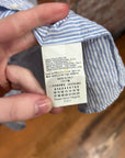 MAISON MARGIELA SS21 FLAT HEM PINSTRIPE SHIRT ‘BLUE’