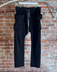 RICK OWENS RIG CREATCH CARGO SWEATPANTS ‘BLACK’