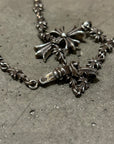 CHROME HEARTS TINY-E ROSARY NECKLACE 'SILVER'