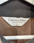 CHRISTIAN DIOR 1980s VINTAGE VELVET ZIP JACKET ‘BROWN’