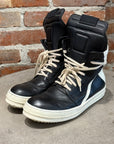 RICK OWENS MAINLINE GEOBASKETS ‘BLACK/MILK’