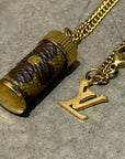 LOUIS VUITTON MONOGRAM PILL CASE NECKLACE ‘BROWN/GOLD'