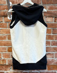 GARETH PUGH OLMAR MIRTA SLEEVELESS GIMP ZIP HOODIE ‘BLACK/WHITE”