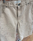 OUR LEGACY PAINTER JOINER CAPRI CUT SHORTS ‘SAND’
