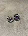 VIVIENNE WESTWOOD MINI ORB SILVER EARRINGS ‘PURPLE’
