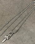 CHROME HEARTS DAGGER ZIPPER NECKLACE ‘SILVER’