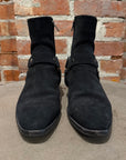 SAINT LAURENT FW13 SUEDE WYATT HARNESS BOOTS ‘BLACK’