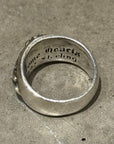 CHROME HEARTS DIAMOND CLASSIC FLORAL CROSS RING ‘SILVER’
