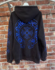 CHROME HEARTS CHILLBUSTER V2 DAGGER ZIP HOODIE 'BLACK/BLUE'