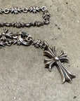 CHROME HEARTS TINY-E ROSARY NECKLACE 'SILVER'
