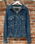 BALENCIAGA SS22 DENIM SWING JACKET ‘BLUE’