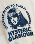 HYSTERIC GLAMOUR SATURDAY NIGHT TO SUNDAY MORNING TEE ‘WHITE’
