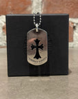 CHROME HEARTS CROSS CUT-OUT DOG TAG NECKLACE ‘SILVER’