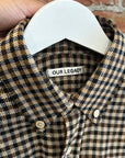 OUR LEGACY OVERSIZED CHECK FLANNEL ‘BROWN’