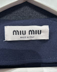 MIU MIU SS26 ANTHRACITE ZIPPER SWEATSHIRT ‘GREY/NAVY’