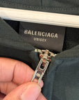 BALENCIAGA FW22 SAMPLE SIZE STICKER ZIP HOODIE ‘DARK GREEN’