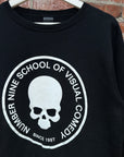 NUMBER (N)INE SCHOOL OF VISUAL COMEDY LOGO CREWNECK ‘BLACK/WHITE’