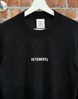 VETEMENTS AW21 LOGO KNIT SWEATER ‘BLACK’