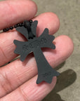 CHROME HEARTS SILICHROME CROSS NECKLACE ‘BLACK’