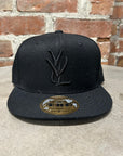 YVL EMBROIDERED FITTED HAT ‘BLACK’