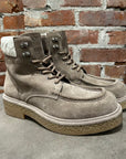 BOTTEGA VENETA HADDOCK ANKLE LACE UP BOOTS ‘TAUPE’
