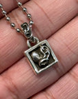 CHROME HEARTS FRAMED HEART NECKLACE ‘SILVER’