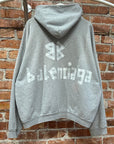 BALENCIAGA SS21 OVERSIZED TAPE HOODIE ‘GREY’