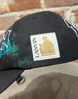 LANVIN PUNK GRAFFITI PRINT CAP ‘BLACK’