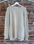 HELMUT LANG WOOL PULLOVER CREWNECK SWEATER ‘CREAM’